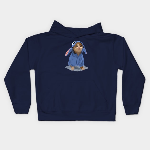 Crying cat meme Kids Hoodie by USTrendyTees